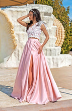 Load image into Gallery viewer, Changed Long Satin Skirt / Long Skirt With Slit / Long Skirt With Pockets / Prom Skirt / Elegant Skirt / Maxi Skirt / Women Skirt / High Waist Skirt