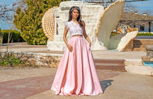 Load image into Gallery viewer, Changed Long Satin Skirt / Long Skirt With Slit / Long Skirt With Pockets / Prom Skirt / Elegant Skirt / Maxi Skirt / Women Skirt / High Waist Skirt