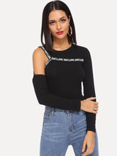 Load image into Gallery viewer, Blue denim jeans and black top for girl