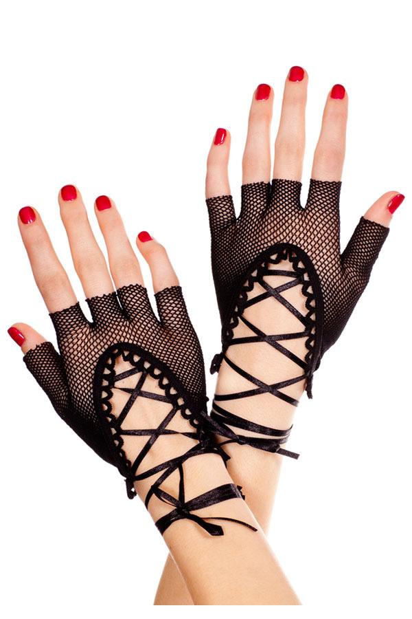 Black-Lace-up-Wrist-Fishnet-Gloves