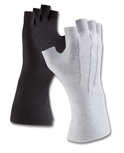 Black and White Skull Fingerless Gloves