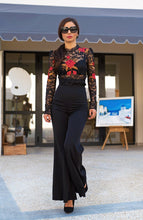 Load image into Gallery viewer, Flared Womens Pants / High Waisted Pants / Black Pants / Women Trouser / Pants For Women / Wide Leg Pants / Pants