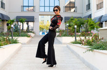 Load image into Gallery viewer, Flared Womens Pants / High Waisted Pants / Black Pants / Women Trouser / Pants For Women / Wide Leg Pants / Pants