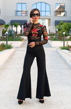 Load image into Gallery viewer, Flared Womens Pants / High Waisted Pants / Black Pants / Women Trouser / Pants For Women / Wide Leg Pants / Pants