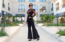 Load image into Gallery viewer, Flared Womens Pants / High Waisted Pants / Black Pants / Women Trouser / Pants For Women / Wide Leg Pants / Pants