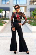 Load image into Gallery viewer, Flared Womens Pants / High Waisted Pants / Black Pants / Women Trouser / Pants For Women / Wide Leg Pants / Pants