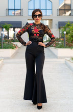 Load image into Gallery viewer, Flared Womens Pants / High Waisted Pants / Black Pants / Women Trouser / Pants For Women / Wide Leg Pants / Pants