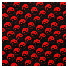 Load image into Gallery viewer, Square Red Ying and Yang Bandana