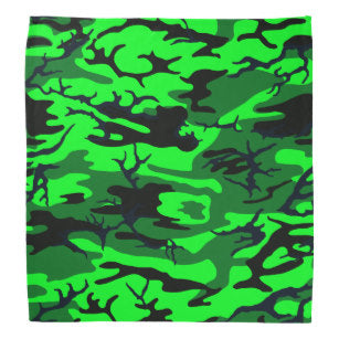 Square Green Camo Bandana